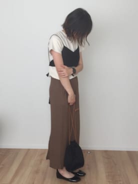 「CASIO」｜「アイテム（バレエシューズ）」を使った、ます。さん（レディース・164cm）の夏コーディネート