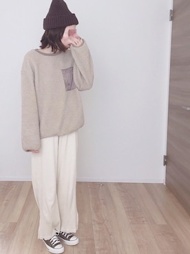 「CONVERSE（コンバース）の＜CONVERSE（コンバース）＞∴ALL STAR 100 LOW オールスターコーデュロイ スニーカー ◆（スニーカー）」を使った、ます。さん（レディース・164cm）の冬コーディネート