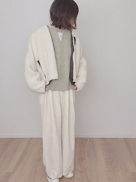 「CONVERSE（コンバース）の＜CONVERSE（コンバース）＞∴ALL STAR 100 LOW オールスターコーデュロイ スニーカー ◆（スニーカー）」を使った、ます。さん（レディース・164cm）の冬コーディネート