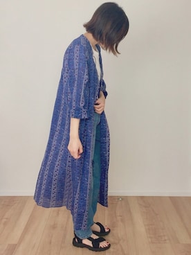 「zozoデニム」｜「アイテム（ワンピース/ドレス）」を使った、ます。さん（レディース・164cm）の夏コーディネート