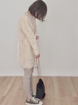 「CONVERSE（コンバース）の＜CONVERSE（コンバース）＞∴ALL STAR 100 LOW オールスターコーデュロイ スニーカー ◆（スニーカー）」を使った、ます。さん（レディース・164cm）の秋コーディネート