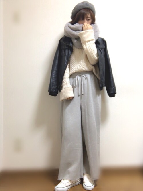 ワイドパンツ×大きめアウターが今年流