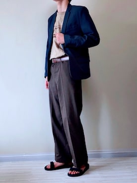 「SOYOUS（ソユーズ）のアイテム（ジャケット/アウター）」を使った、おちゃさん（メンズ・172cm）の春コーディネート