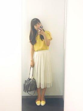 「マスタードイエロー」｜❤テイ❤さん（レディース・160cm）の秋コーディネート