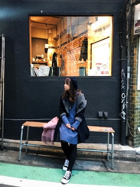 「インスタ映え」｜「アイテム（帽子）」を使った、❤テイ❤さん（レディース・160cm）の冬コーディネート