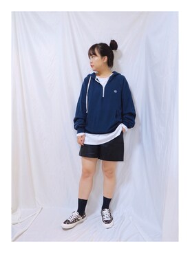 「WE11DONE（ウェルダン）のアイテム（スウェット）」を使った、❤テイ❤さん（レディース・160cm）の冬コーディネート