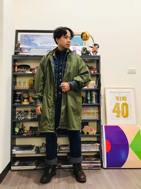 「orslow」｜「アイテム（マウンテンパーカー）」を使った、Ú-Sêng Tânさん（メンズ・166cm）の冬コーディネート