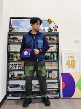 「TAIKAN（テイケン）のアイテム」を使った、Ú-Sêng Tânさん（メンズ・166cm）の冬コーディネート