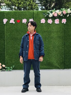 「アイテム（スウェット）」を使った、Ú-Sêng Tânさん（メンズ・166cm・30代）の冬コーディネート