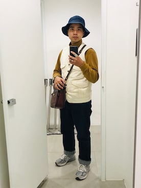 「アイテム（スウェット）」を使った、Ú-Sêng Tânさん（メンズ・166cm・30代）の冬コーディネート