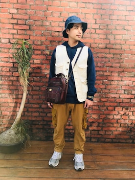 「TROPHY CLOTHING」｜Ú-Sêng Tânさん（メンズ・166cm）の冬コーディネート