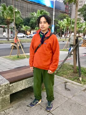 「アイテム（スウェット）」を使った、Ú-Sêng Tânさん（メンズ・166cm・30代）の冬コーディネート