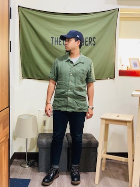 「COP（シーオーピー）のアイテム」を使った、Ú-Sêng Tânさん（メンズ・166cm）の春コーディネート