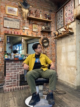 「COP（シーオーピー）のアイテム」を使った、Ú-Sêng Tânさん（メンズ・166cm）の夏コーディネート