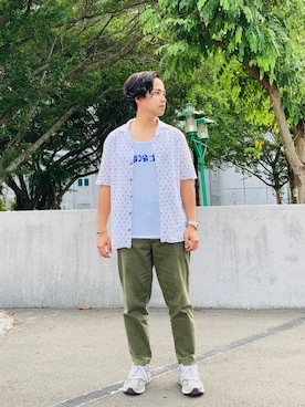 「COP（シーオーピー）のアイテム」を使った、Ú-Sêng Tânさん（メンズ・167cm）の夏コーディネート