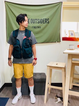 「COP（シーオーピー）のアイテム」を使った、Ú-Sêng Tânさん（メンズ・167cm）の夏コーディネート