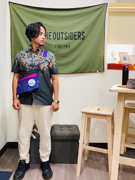 「TAIKAN（テイケン）のアイテム」を使った、Ú-Sêng Tânさん（メンズ・167cm）の夏コーディネート