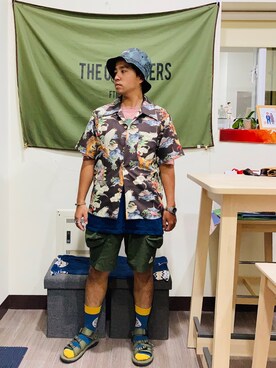 「Filter017（フィルターゼロイチナナ）のアイテム（パンツ）」を使った、Ú-Sêng Tânさん（メンズ・167cm）の夏コーディネート