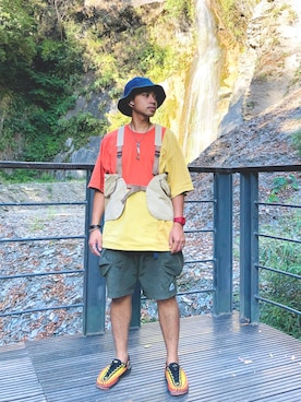 「Filter017（フィルターゼロイチナナ）のアイテム（パンツ）」を使った、Ú-Sêng Tânさん（メンズ・167cm）の秋コーディネート