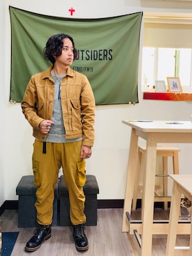 「RISING SUN &Co.（ライジングサン）のアイテム（ジャケット/アウター）」を使った、Ú-Sêng Tânさん（メンズ・167cm）の冬コーディネート