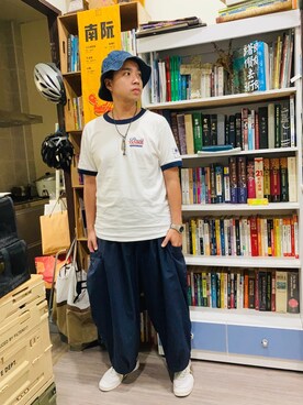 「oqLiq（オークリック）のアイテム」を使った、Ú-Sêng Tânさん（メンズ・167cm）の春コーディネート