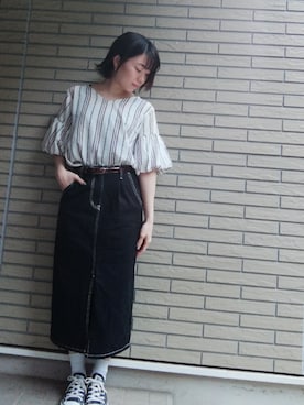「雨の日」｜「アイテム（その他）」を使った、anrumi.さん（レディース・151cm）の春コーディネート