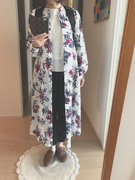 「JEANASIS（ジーナシス）のシャツワンピース/743980 （ワンピース）」を使った、リンゴさん（レディース・159cm）の春コーディネート