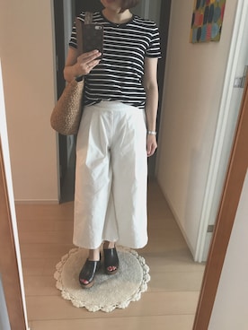 「AZUL ENCANTO」｜「アイテム（サンダル）」を使った、リンゴさん（レディース・159cm）の夏コーディネート