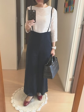 「FOX UMBRELLAS（フォックスアンブレラズ）のアイテム」を使った、リンゴさん（レディース・159cm）の秋コーディネート