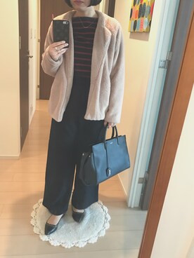 リンゴさん（レディース・159cm）の冬コーディネート