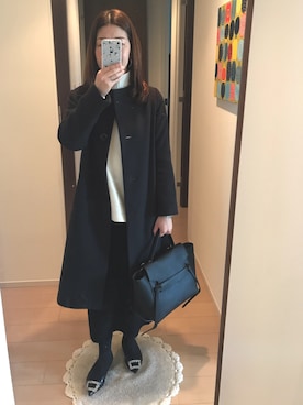 「NOLLEY'S」｜「アイテム（その他アウター）」を使った、リンゴさん（レディース・159cm）の冬コーディネート