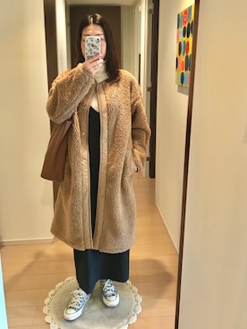 「ひょう柄スニーカー」｜ringoさん（レディース・159cm）の冬コーディネート