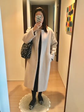 「IENA」｜「アイテム（その他アウター）」を使った、リンゴさん（レディース・159cm）の冬コーディネート
