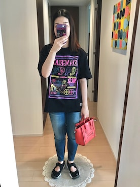 「IENA（イエナ）のアイテム（デニムパンツ）」を使った、リンゴさん（レディース・159cm）の夏コーディネート