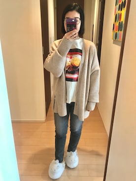 【ほぼ未使用✨】R’IAM-PLAGE カシミヤ混　ニットカーディガン　ゆったり plage（プラージュ）の「【R'IAM】 Washable WOOL カーディガン