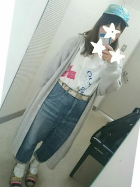 「YEAH RIGHT!!（イェーライト）のアイテム」を使った、ちゃさん（レディース・148cm）の春コーディネート