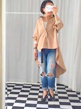 「C'est pas grave（セパグラーブ）のアイテム」を使った、水無川ミワさん（レディース・156cm）の冬コーディネート