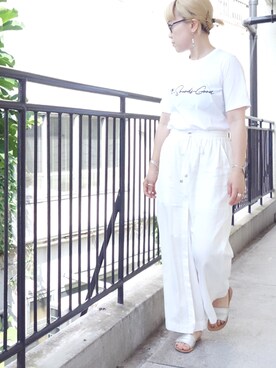 「C'est pas grave（セパグラーブ）のアイテム」を使った、水無川ミワさん（レディース・156cm）の夏コーディネート