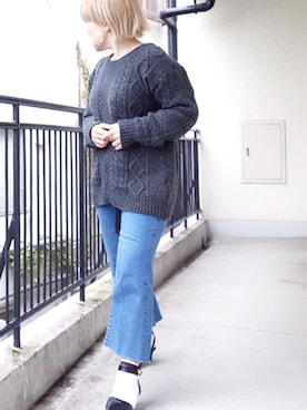 「C'est pas grave（セパグラーブ）のアイテム」を使った、水無川ミワさん（レディース・156cm）の冬コーディネート