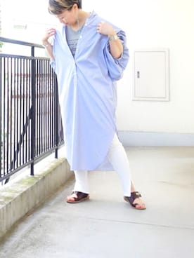 「アイテム（レッグウェア）」を使った、水無川ミワさん（レディース・156cm・40代）の春コーディネート