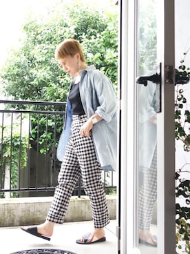 「L'Ancre（アンカー）のアイテム」を使った、水無川ミワさん（レディース・156cm）の秋コーディネート