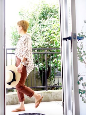 「L'Ancre（アンカー）のアイテム」を使った、水無川ミワさん（レディース・156cm）の秋コーディネート