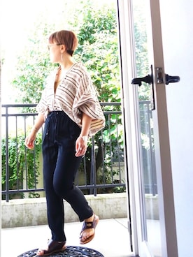 「ショートヘア」｜水無川ミワさん（レディース・156cm）の秋コーディネート