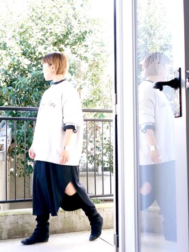「pelleterno（ペレテルノ）のアイテム（ブーツ）」を使った、水無川ミワさん（レディース・156cm）の冬コーディネート