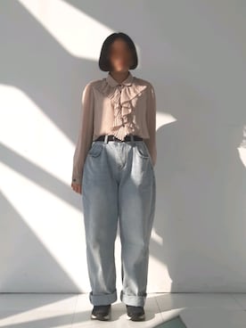 「5（ファイブ）のアイテム（パンツ）」を使った、Wuuuuu さん（レディース・150cm）の秋コーディネート