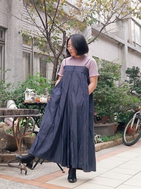 「5（ファイブ）のアイテム（オールインワン・サロペット）」を使った、Wuuuuu さん（レディース・150cm）の秋コーディネート
