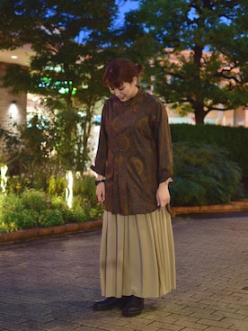 「BROWN」｜「アイテム（その他シューズ）」を使った、yuuriさん（レディース・156cm）の秋コーディネート