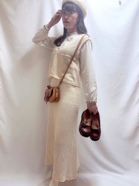 「ehka sopo（エヘカソポ）のアイテム（アクセサリー）」を使った、  sayaka.  さん（レディース・162cm）の春コーディネート