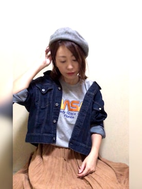 「COACH」｜「アイテム（デニムジャケット）」を使った、mammamyuさん（レディース・164cm）の秋コーディネート