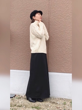 「FIL DE FER（フィルデフェール）のアイテム（スカート）」を使った、mammamyuさん（レディース・164cm）の秋コーディネート